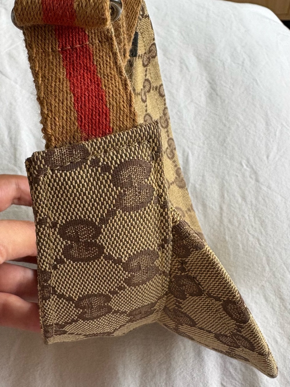 Vintage 99/00 Tom Ford Era Gucci GG Monogram Canvas Sun Visor Adjustable Size M - Picture 10 of 12